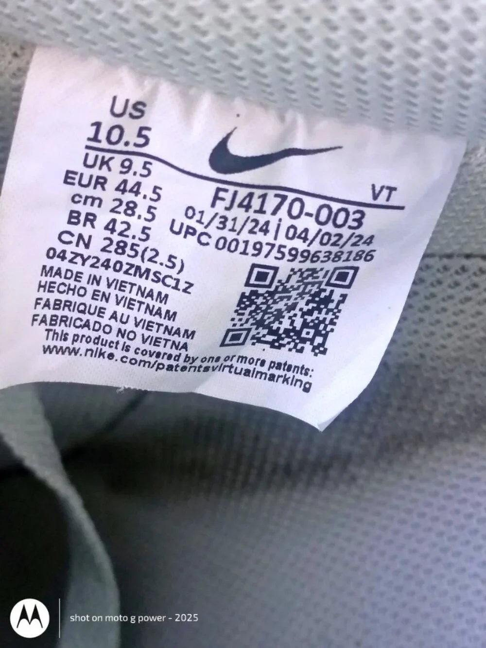 Nike Air Force 1 '07 LV8 Light Silver Men's 10.5